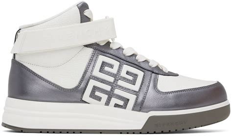 givenchy silver sneakers|givenchy white high top sneakers.